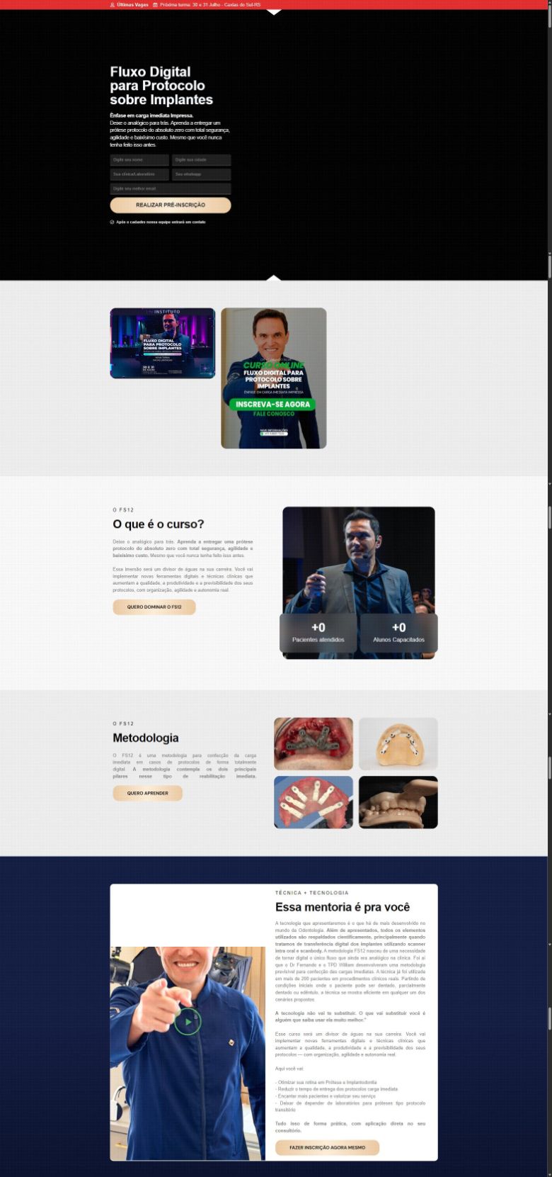 Landing page criada pela Agência Hapi para Método FS12